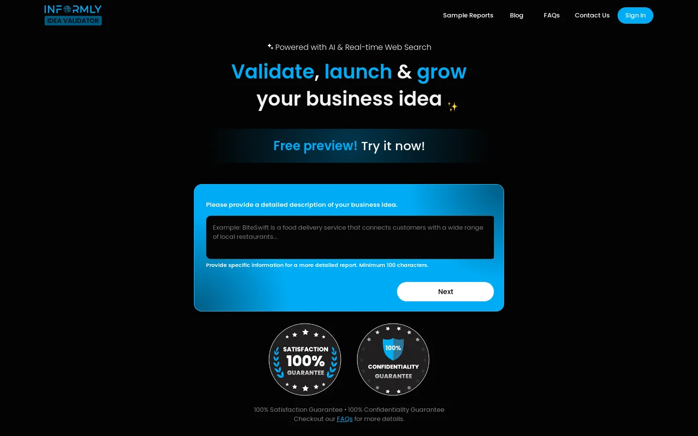 Informly Idea Validator