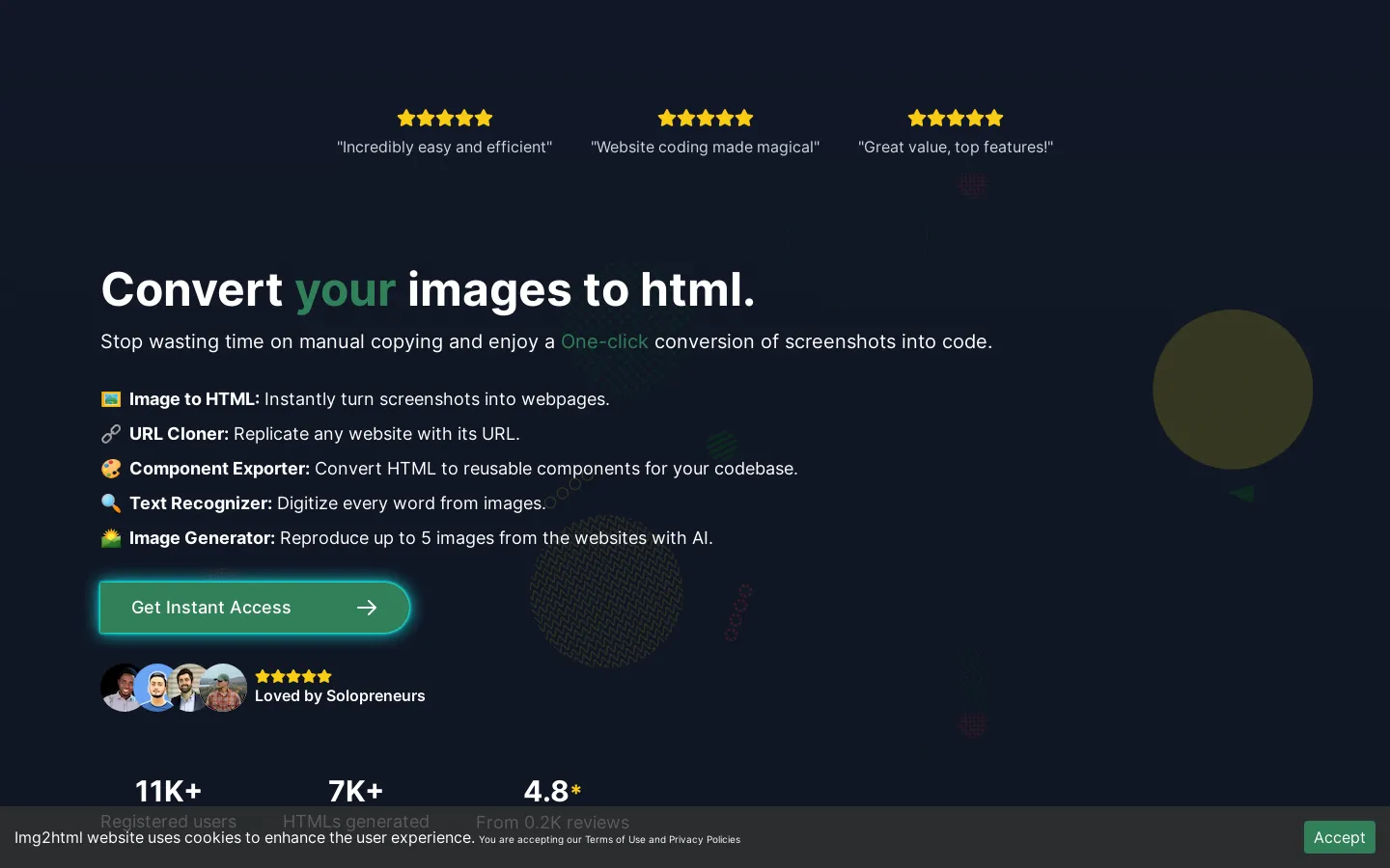 IMG2HTML: Image to HTML CSS JS converter with AI | AIStage