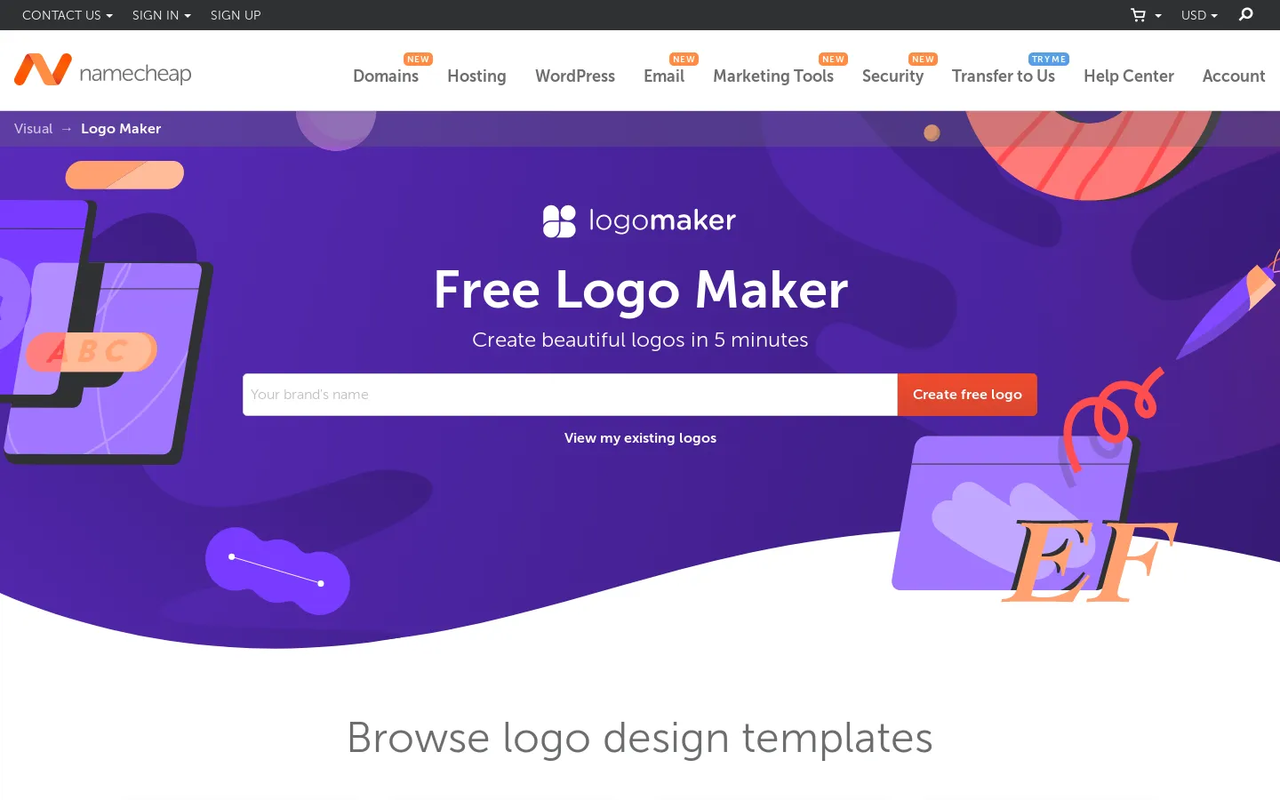 Namecheap Free Logo Maker