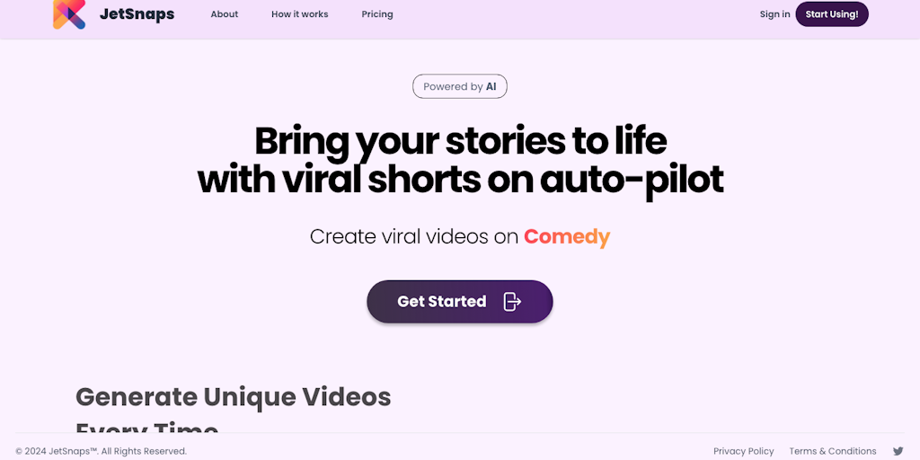 JetSnaps - Make 100 shorts in minutes.