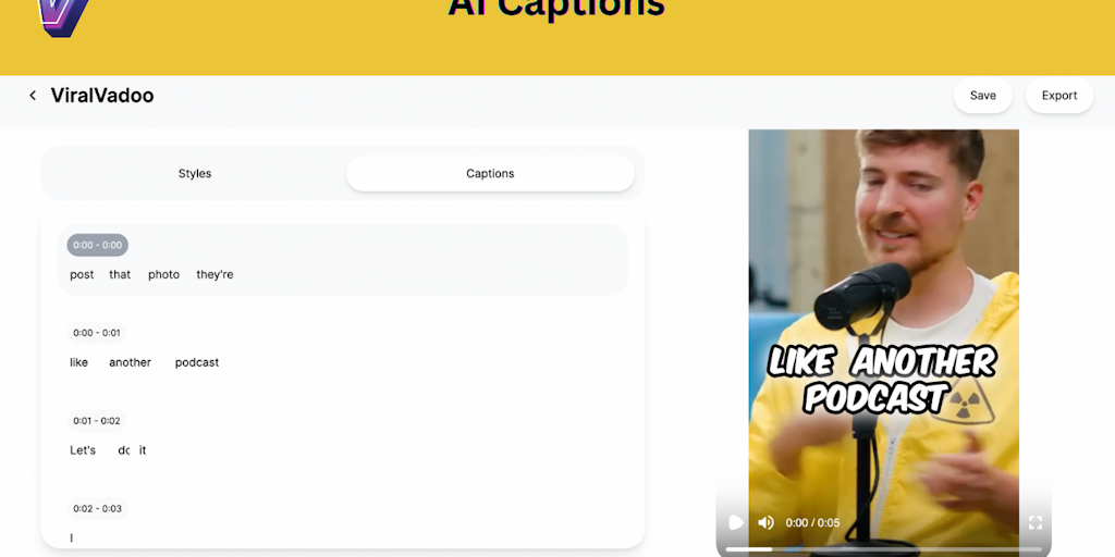 AI captions