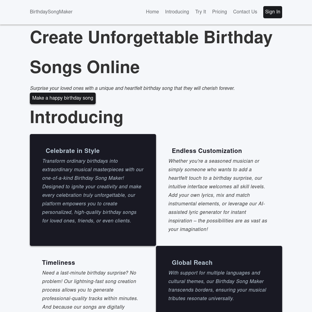 Birthday Song Maker