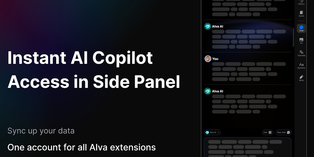 Alva AI - Sidebar Chrome extension