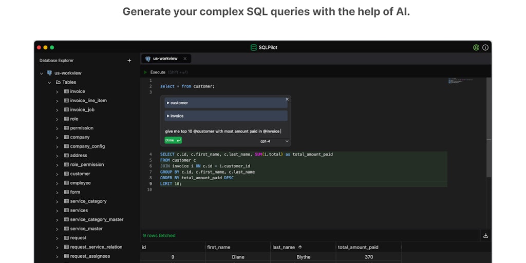SQLPilot - AI-Powered SQL Query Tool | AIStage