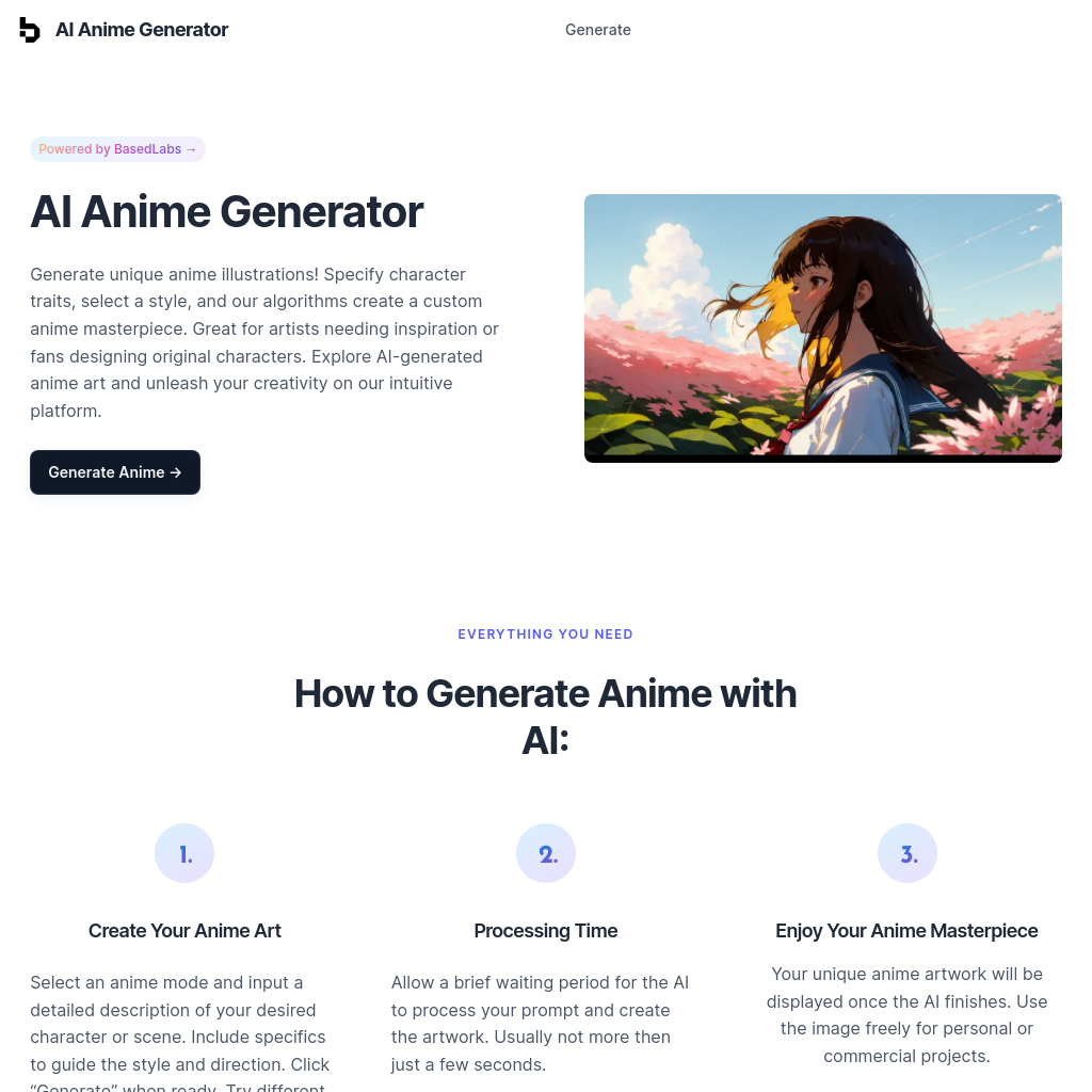AI Anime Generator