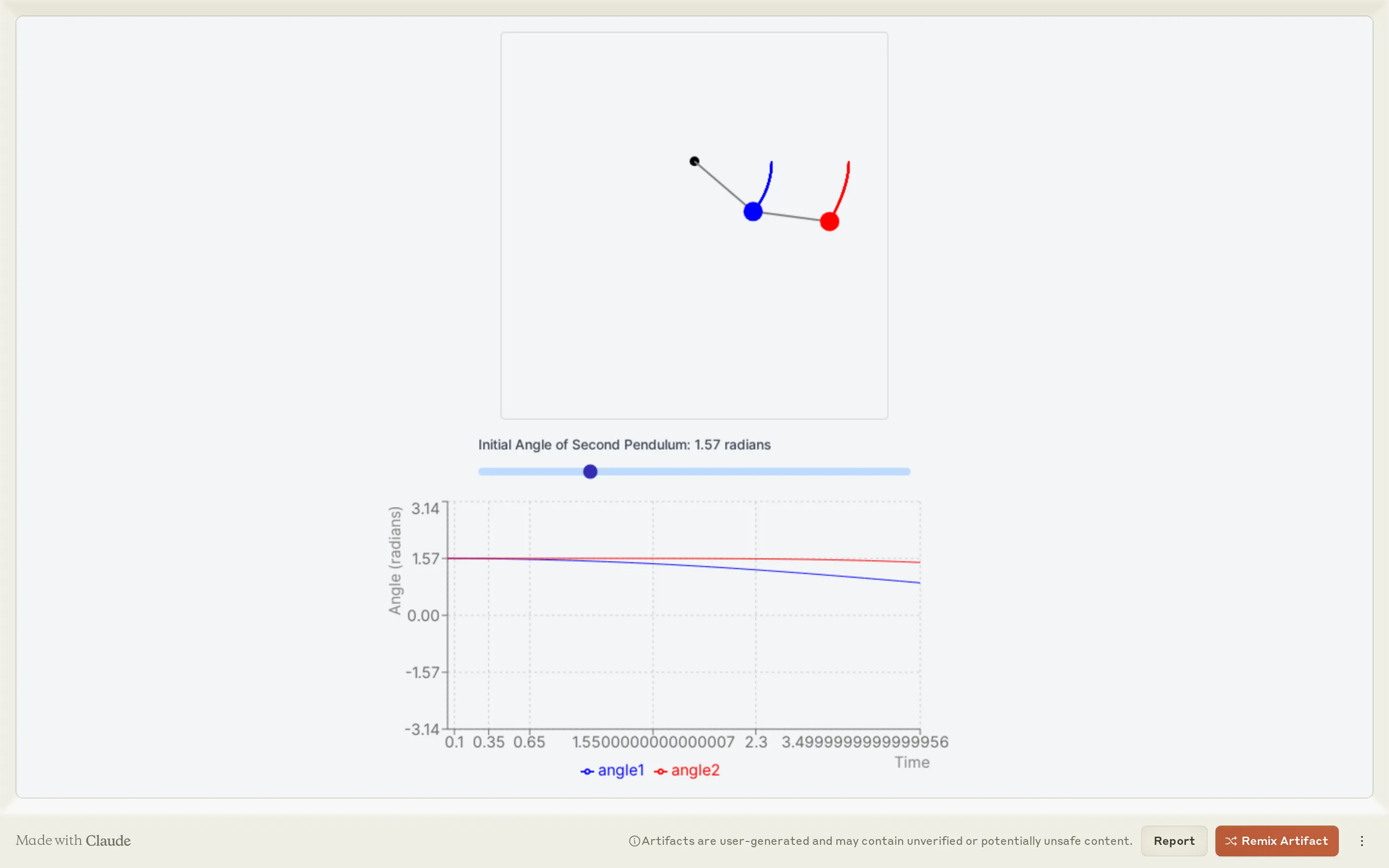 Interactive Double Pendulum Simulation