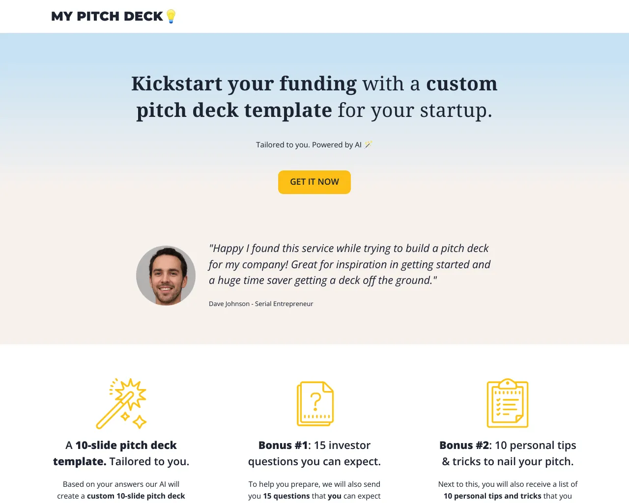 My Pitch Deck preview