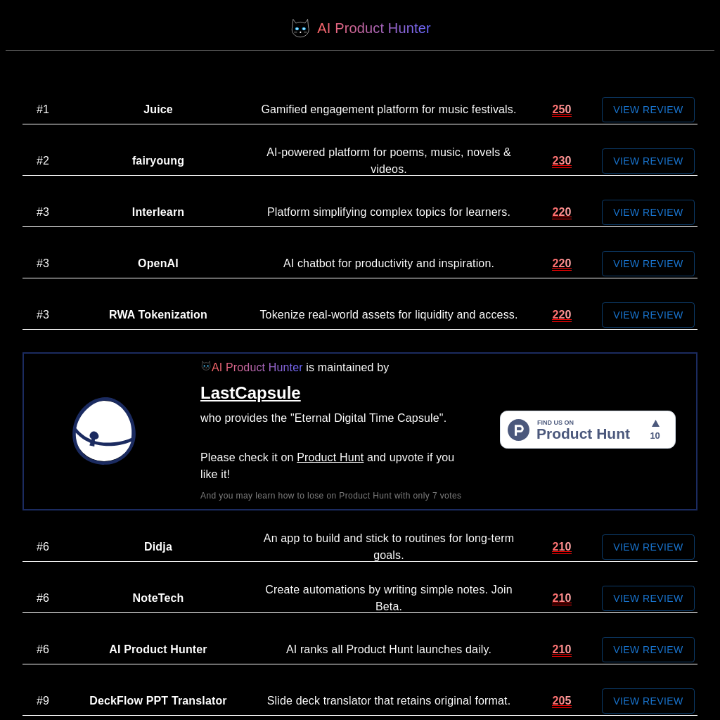AI Product Hunter